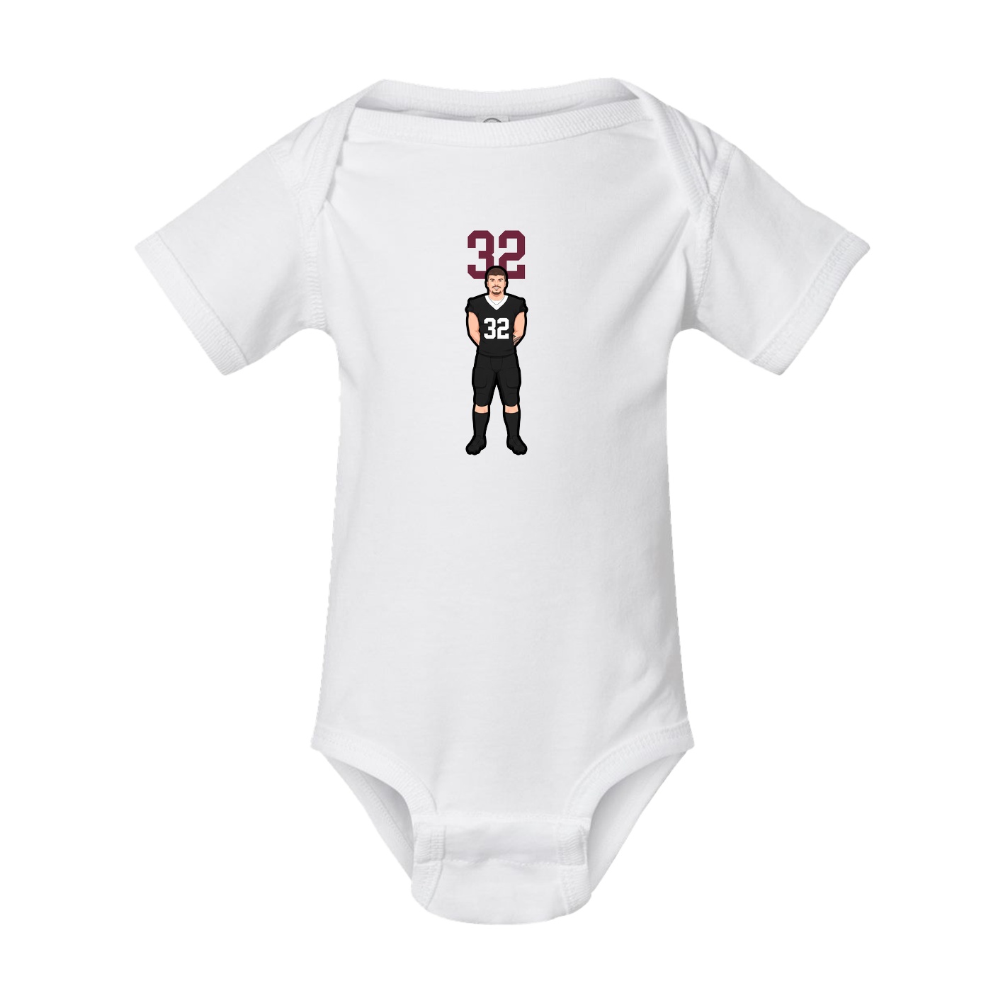 Baby Onesie — Number Top in White