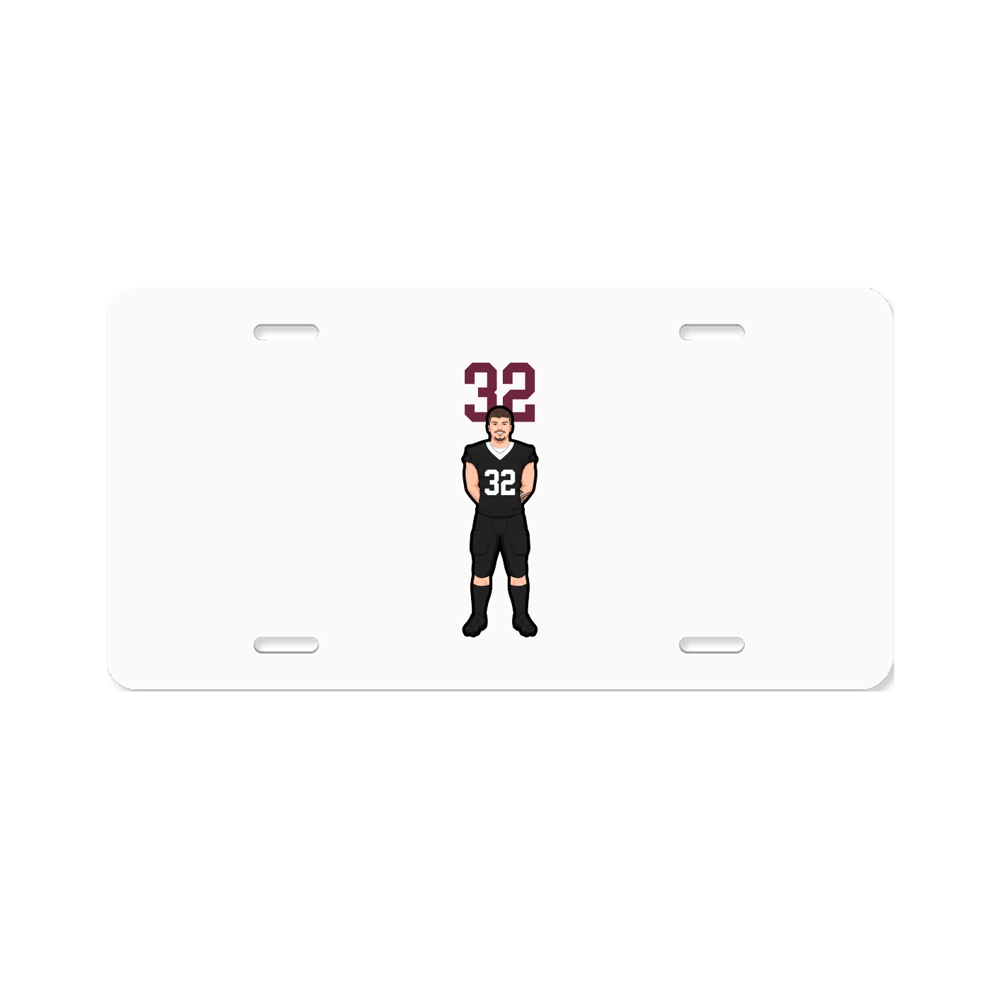 License Plate — Number Top in Classic
