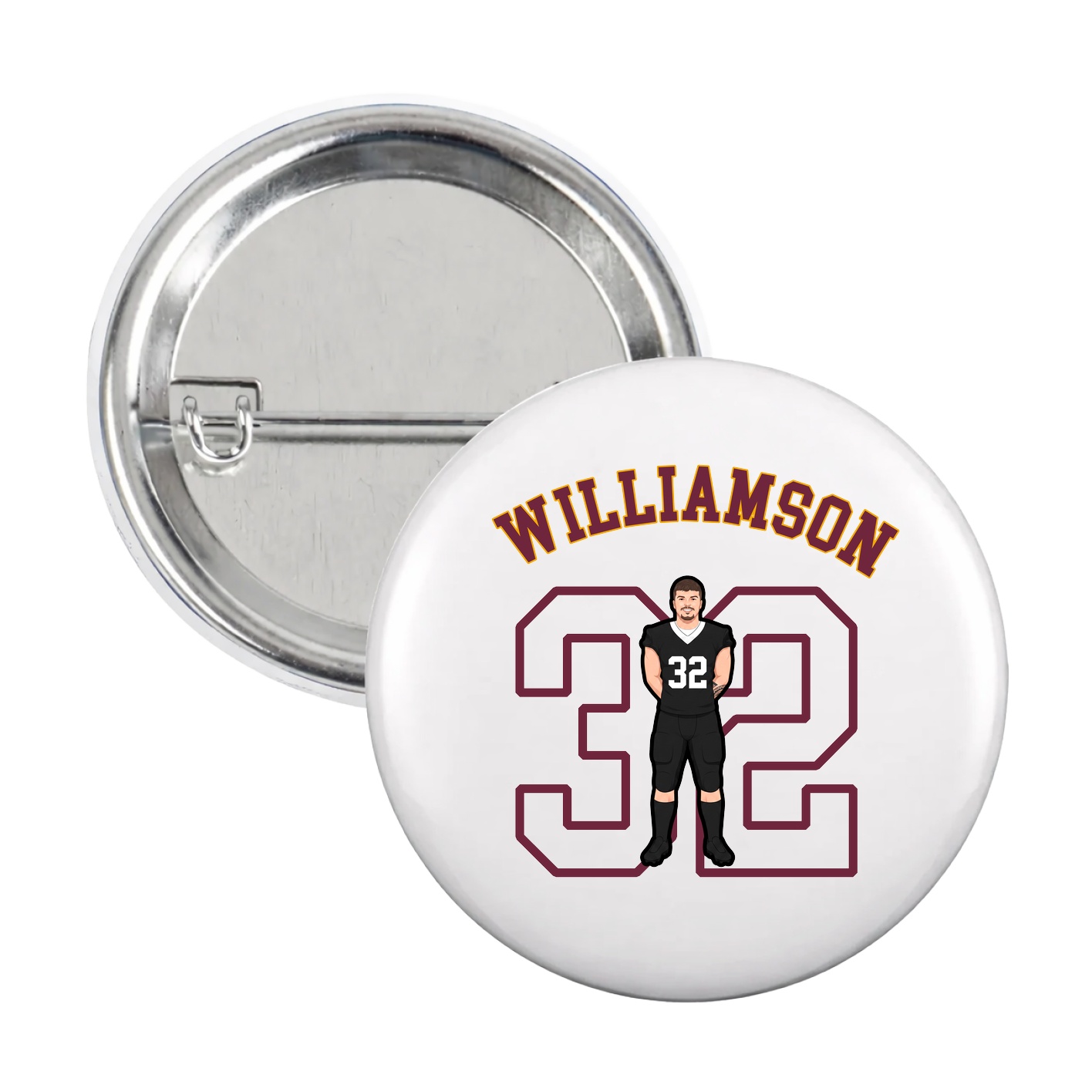 Game Day Button — Shirsey Arch in White