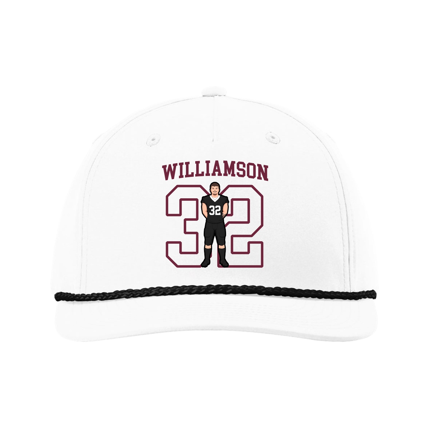 Five-Panel Classic Rope Cap — Shirsey in White