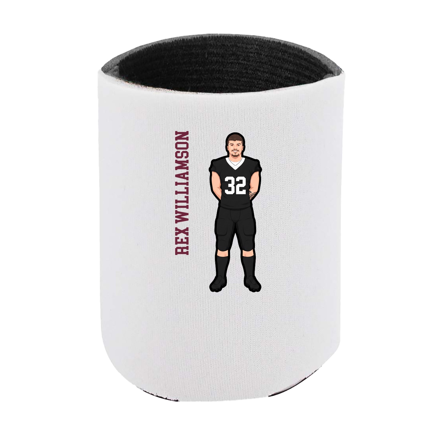 Can Holder — Name Vertical in White