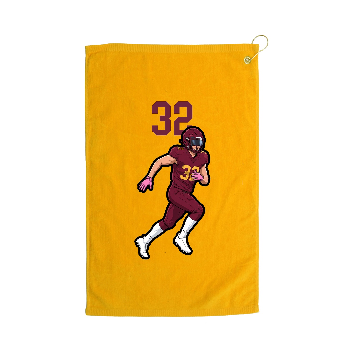 Golf Towel — Number Top in Gold
