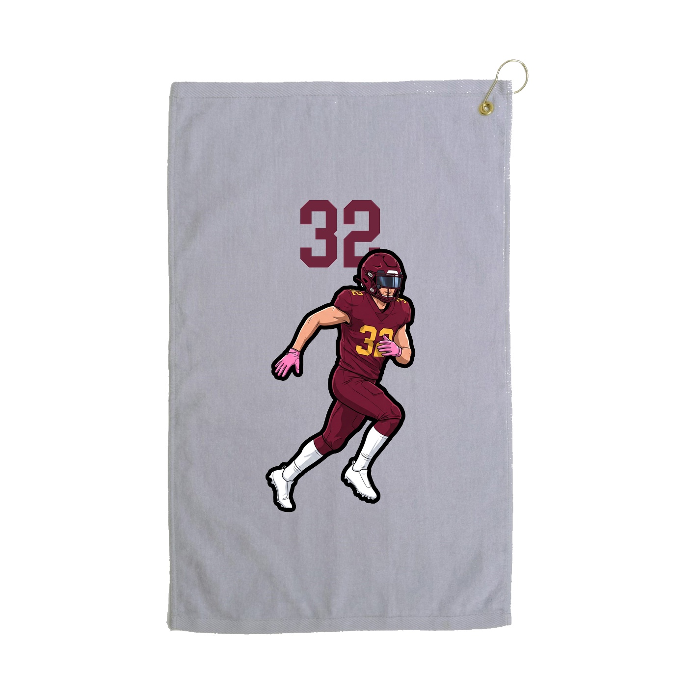 Golf Towel — Number Top in Grey