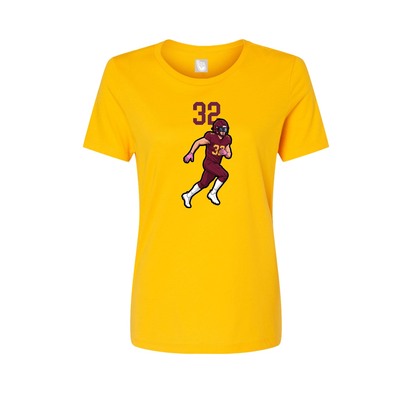 Womens Tee — Number Top in Gold