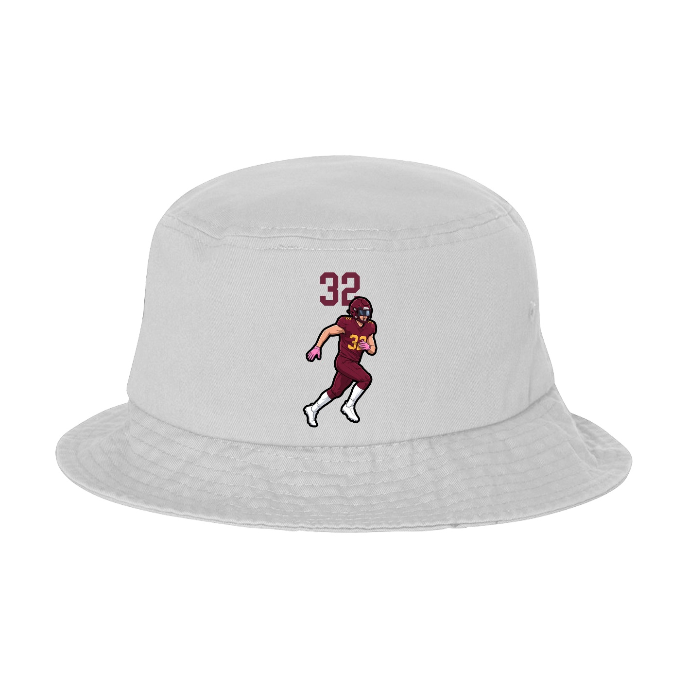 Bucket Cap — Number Top in White