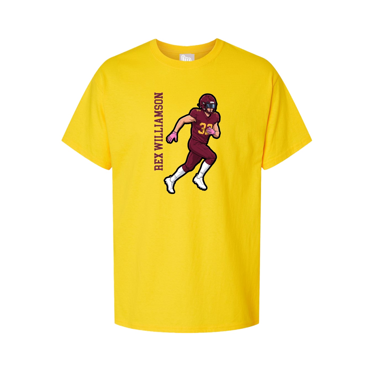 Youth Tee — Name Vertical in Gold