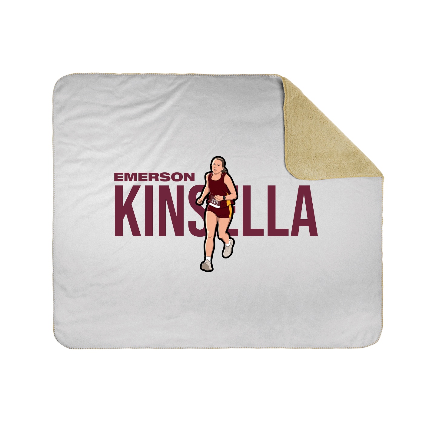 Throw Blanket — Player Name in White