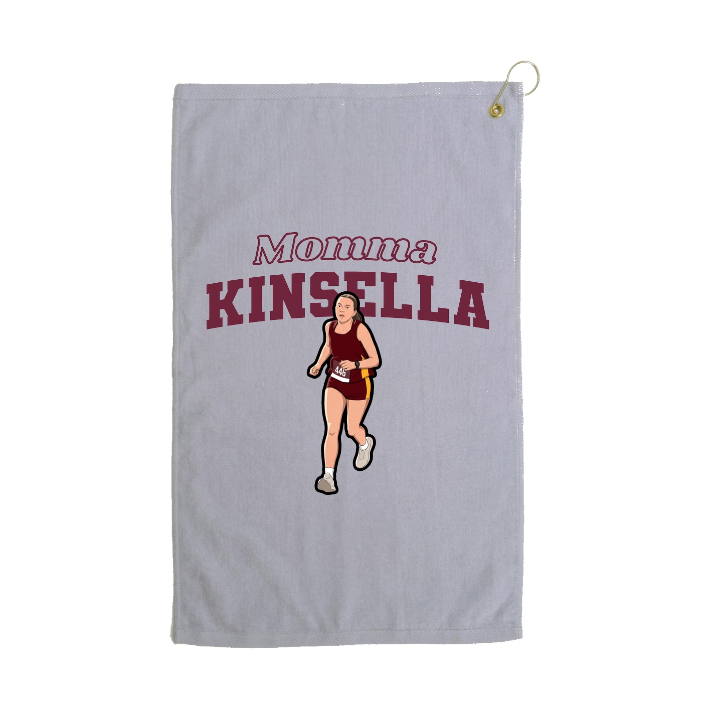 Golf Towel — Mothers Day Block in Grey