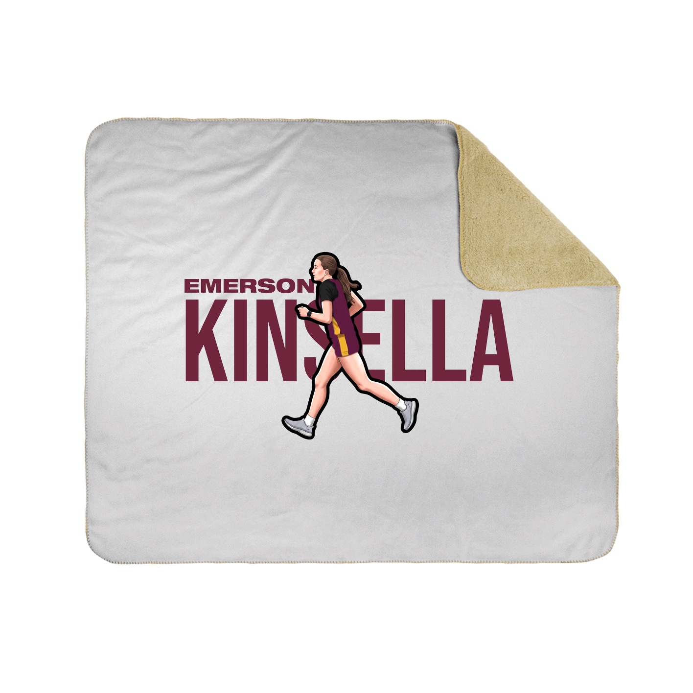 Throw Blanket — Player Name in White
