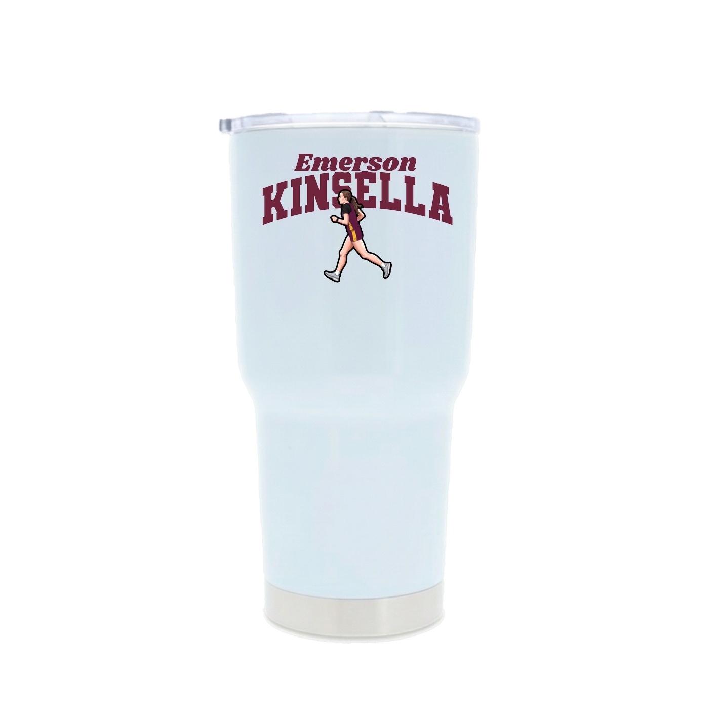 30oz Stainless Steel Tumbler — Signature Arch in White