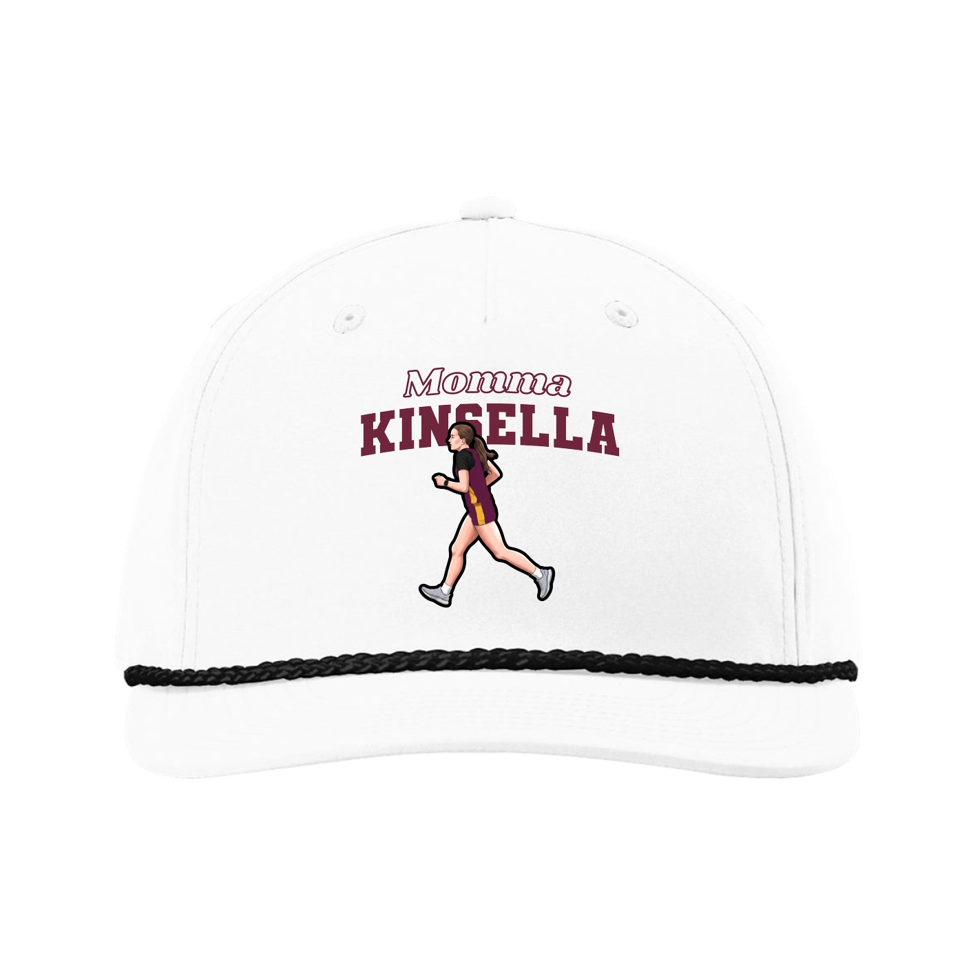 Five-Panel Classic Rope Cap — Mothers Day Block in White