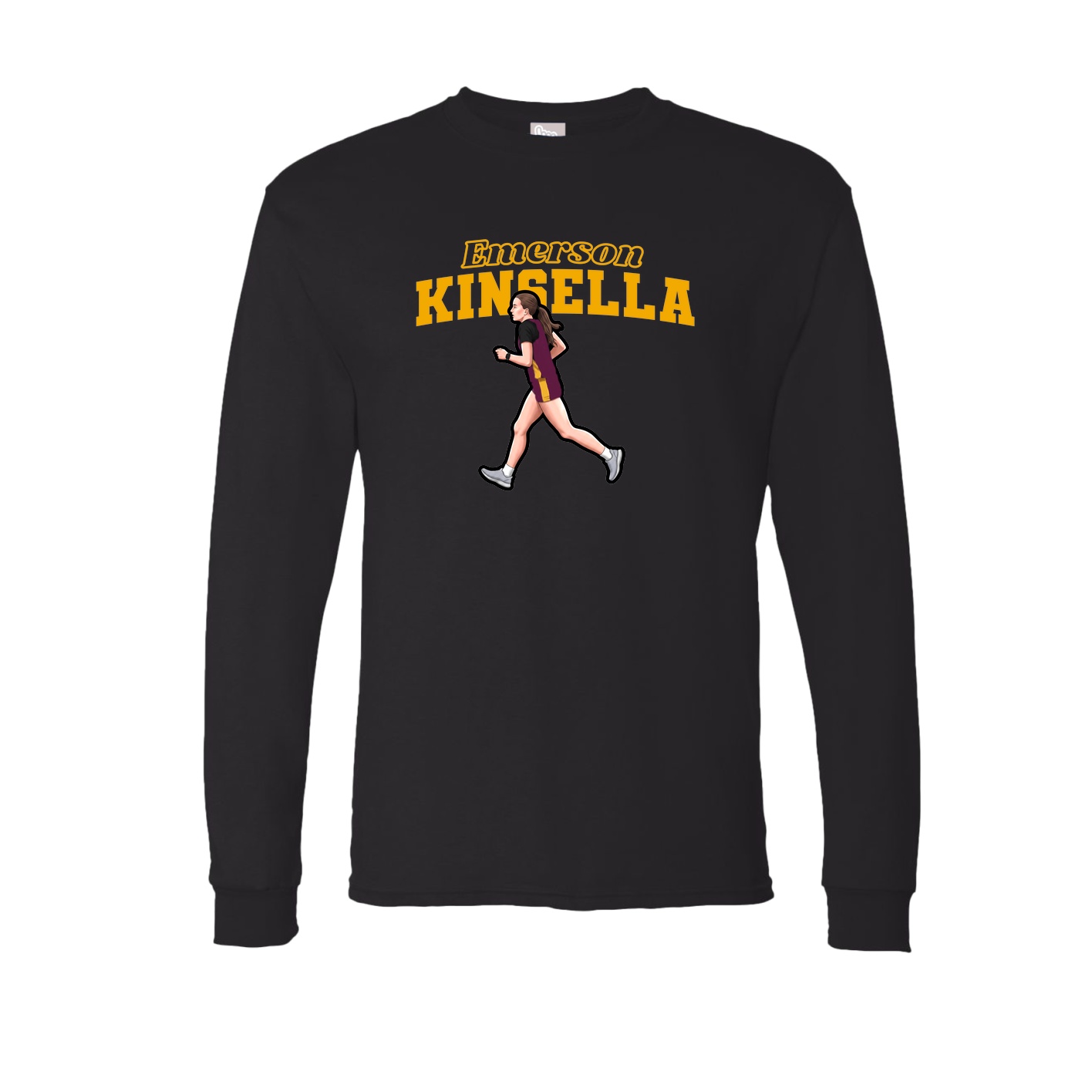 Long Sleeve Tee — Name Arch in Black