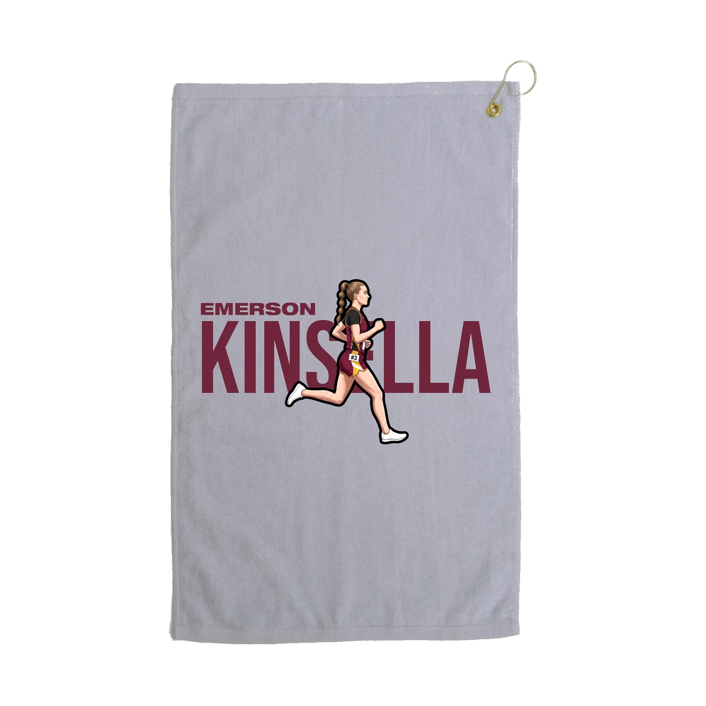 Golf Towel — Player Name in Grey