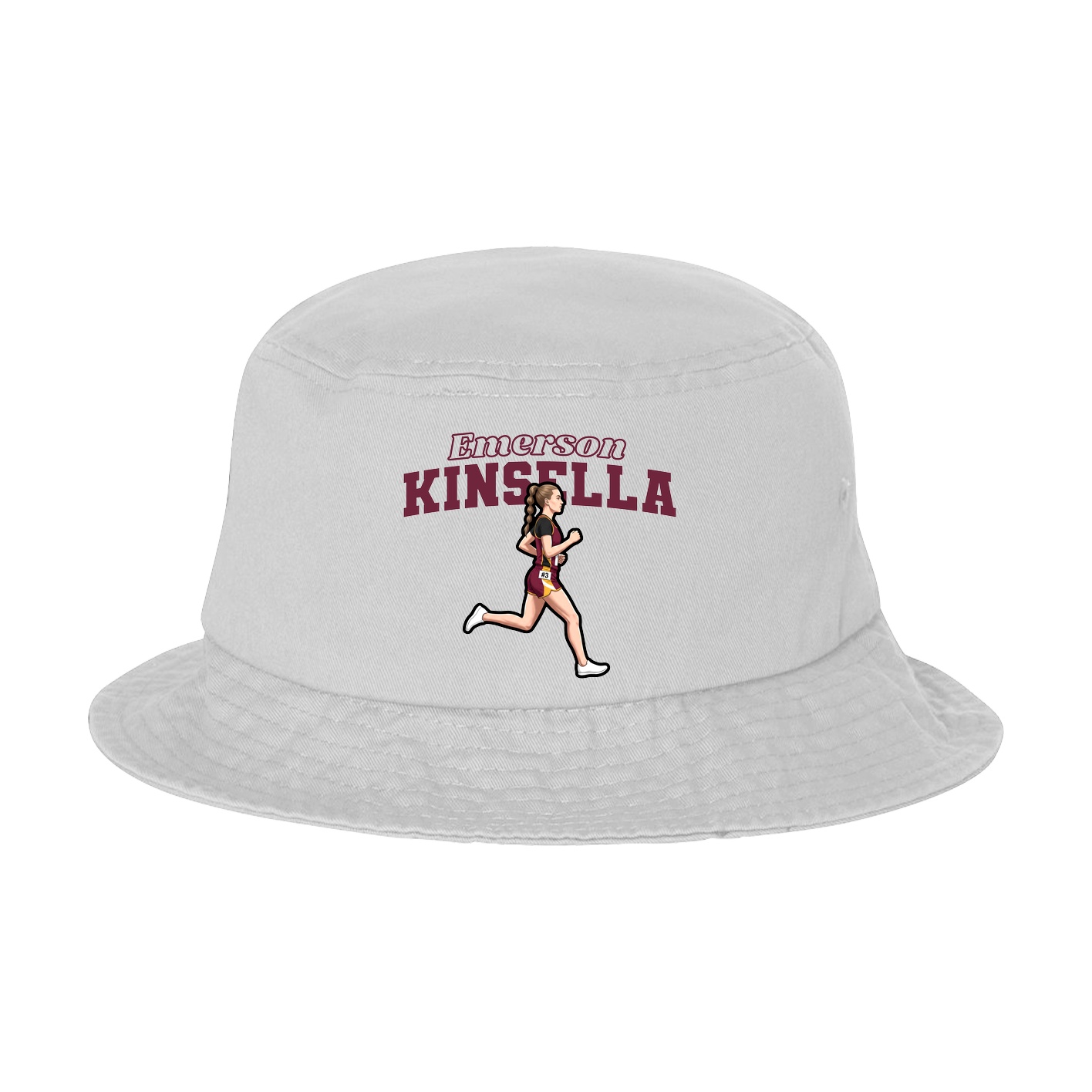 Bucket Cap — Name Arch in White