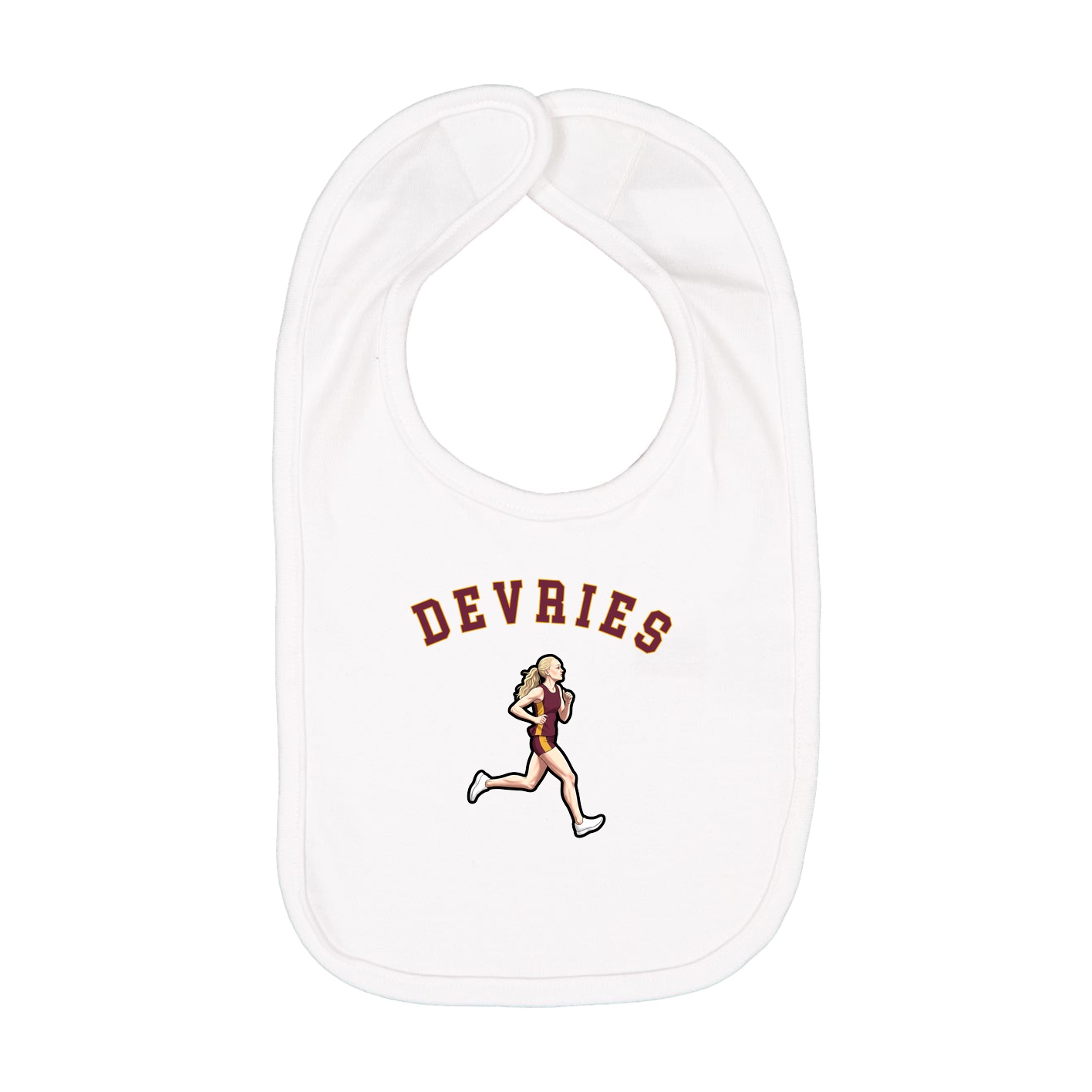 Infant Bib — Shirsey Arch in White