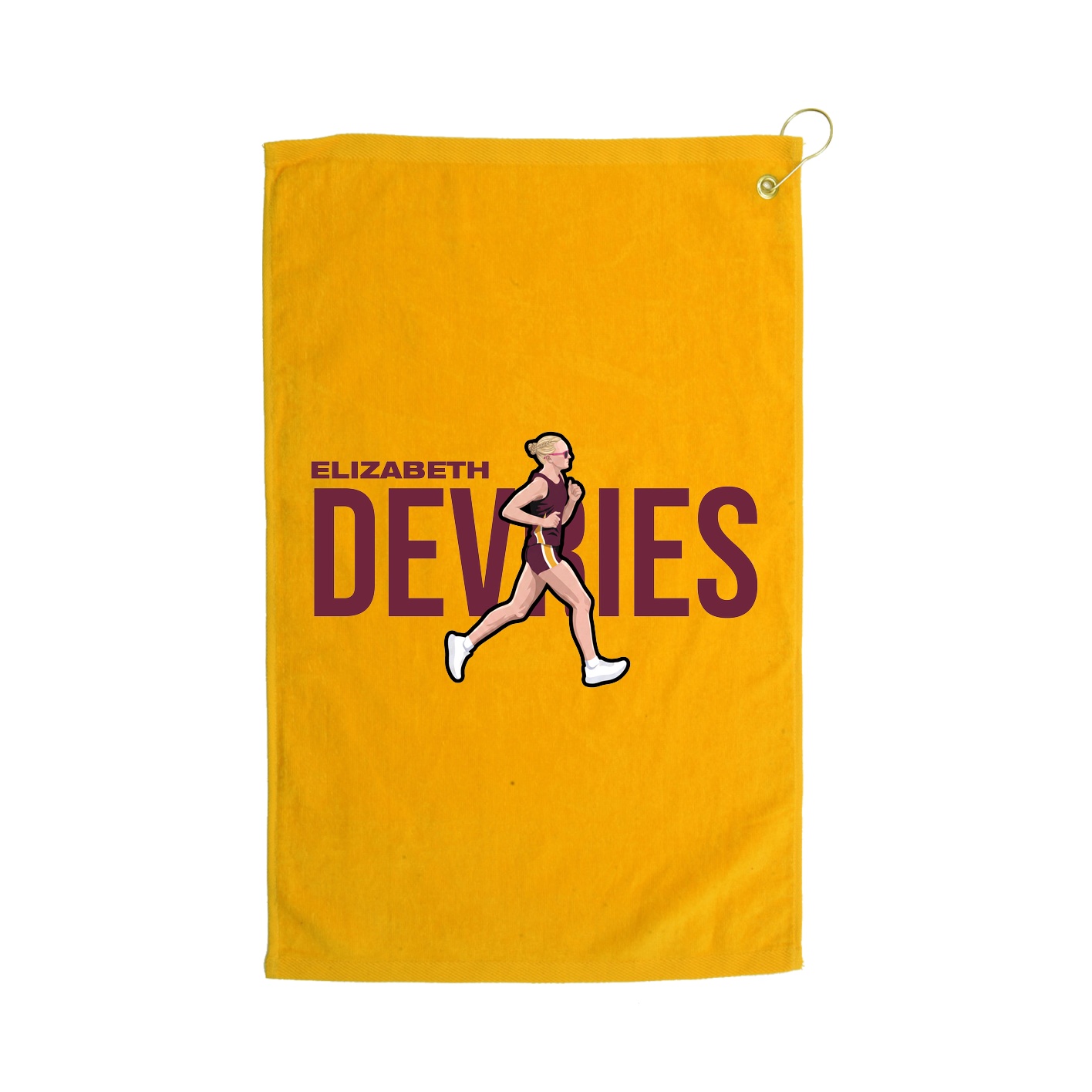 Golf Towel — Player Name in Gold