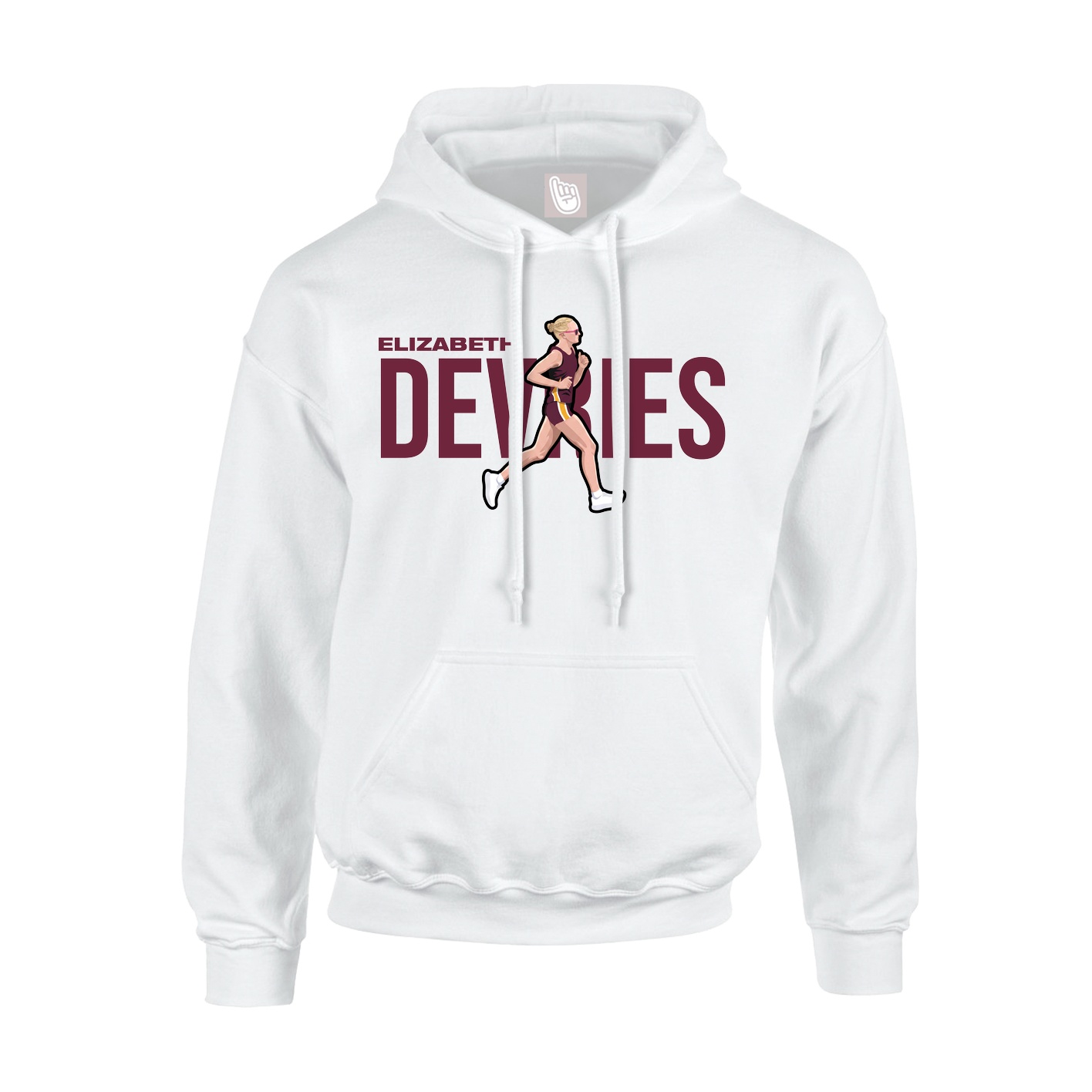 Youth Hoodie — Player Name in White