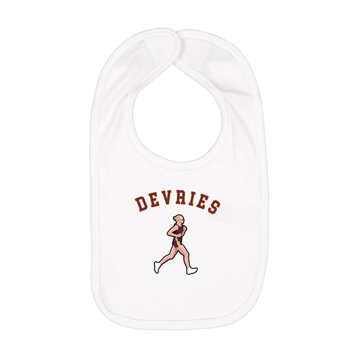 Infant Bib — Shirsey Arch in White