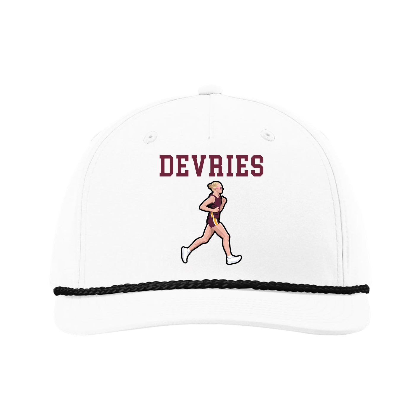 Five-Panel Classic Rope Cap — Shirsey in White