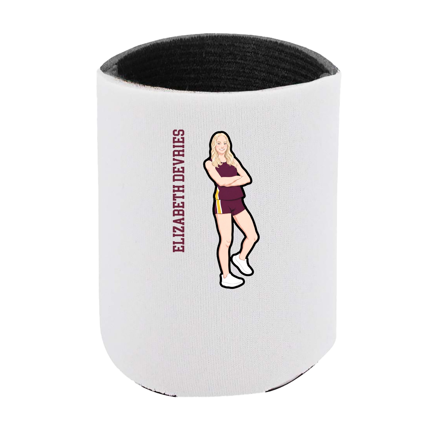 Can Holder — Name Vertical in White
