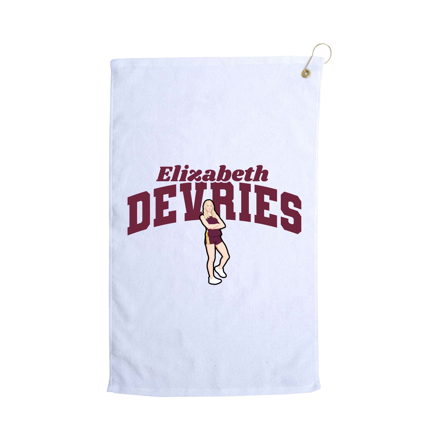 Golf Towel — Signature Arch in White