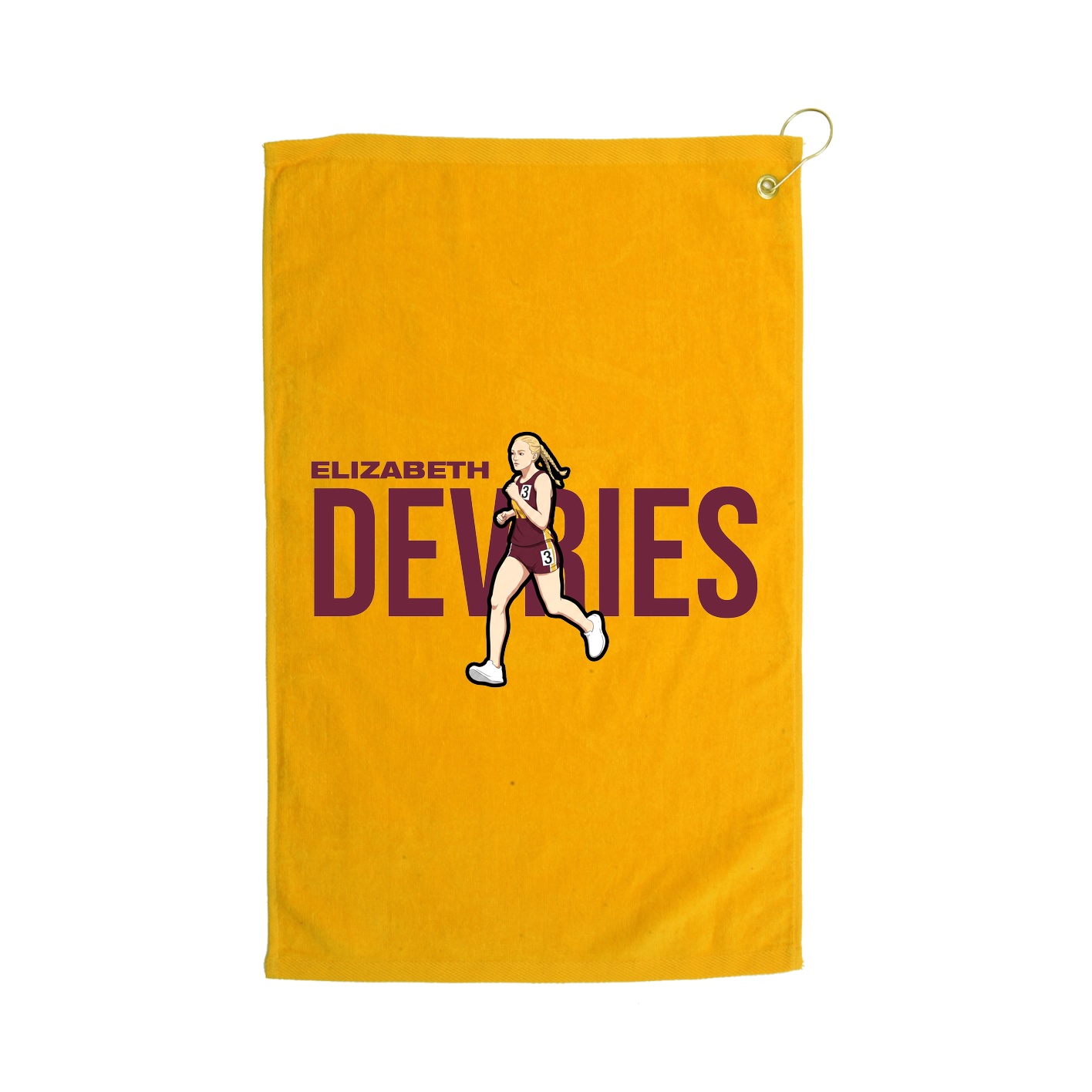 Golf Towel — Player Name in Gold