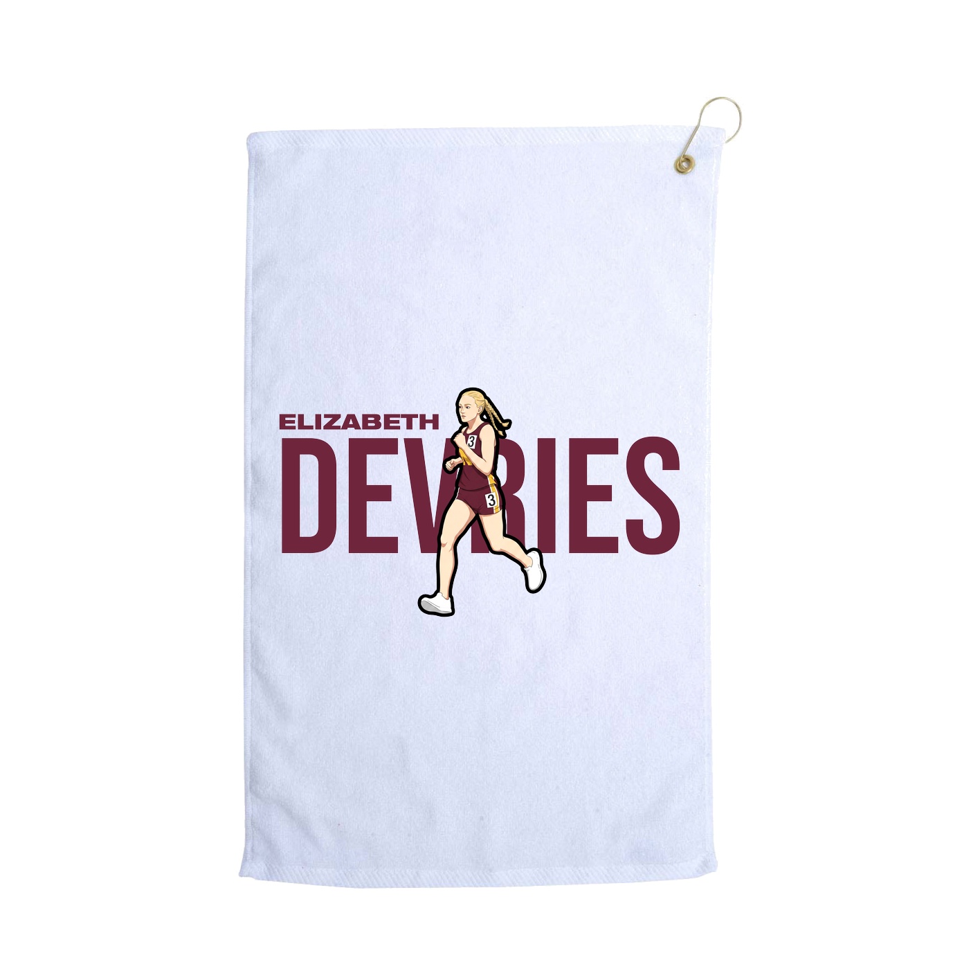Golf Towel — Player Name in White