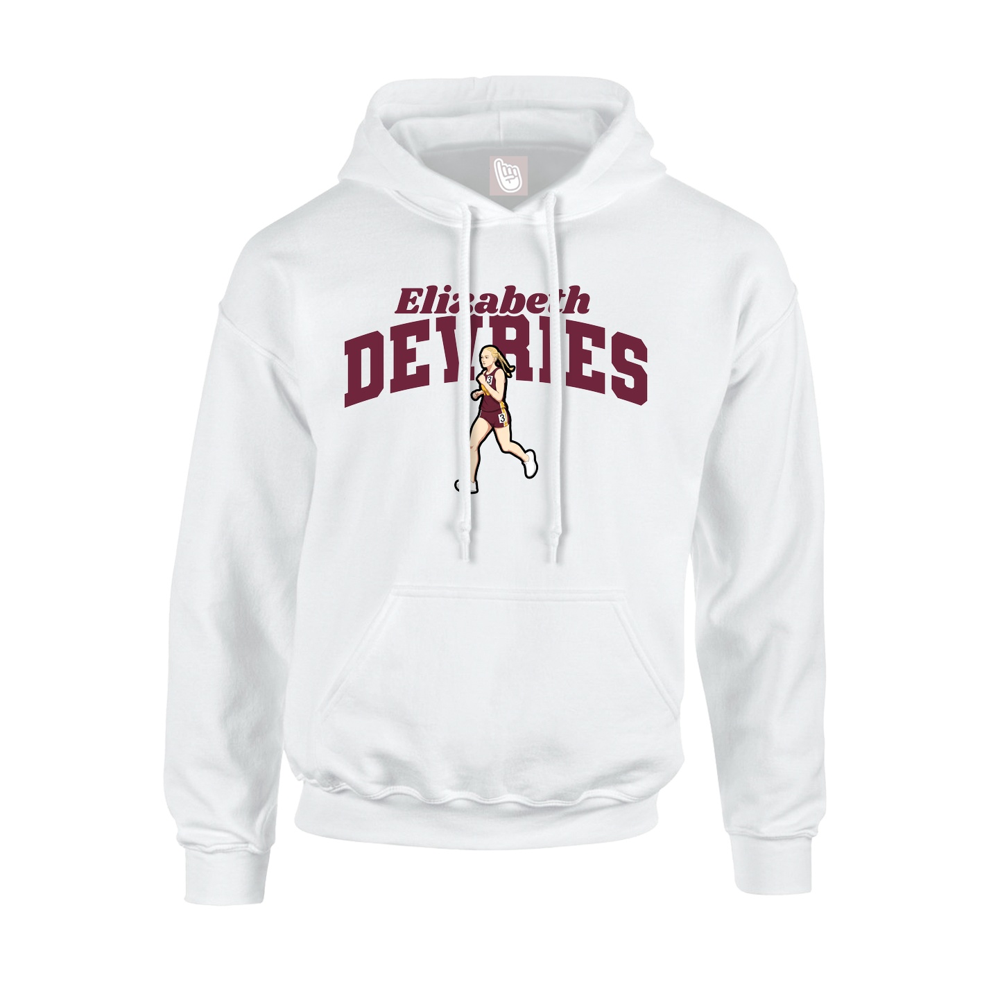 Youth Hoodie — Signature Arch in White