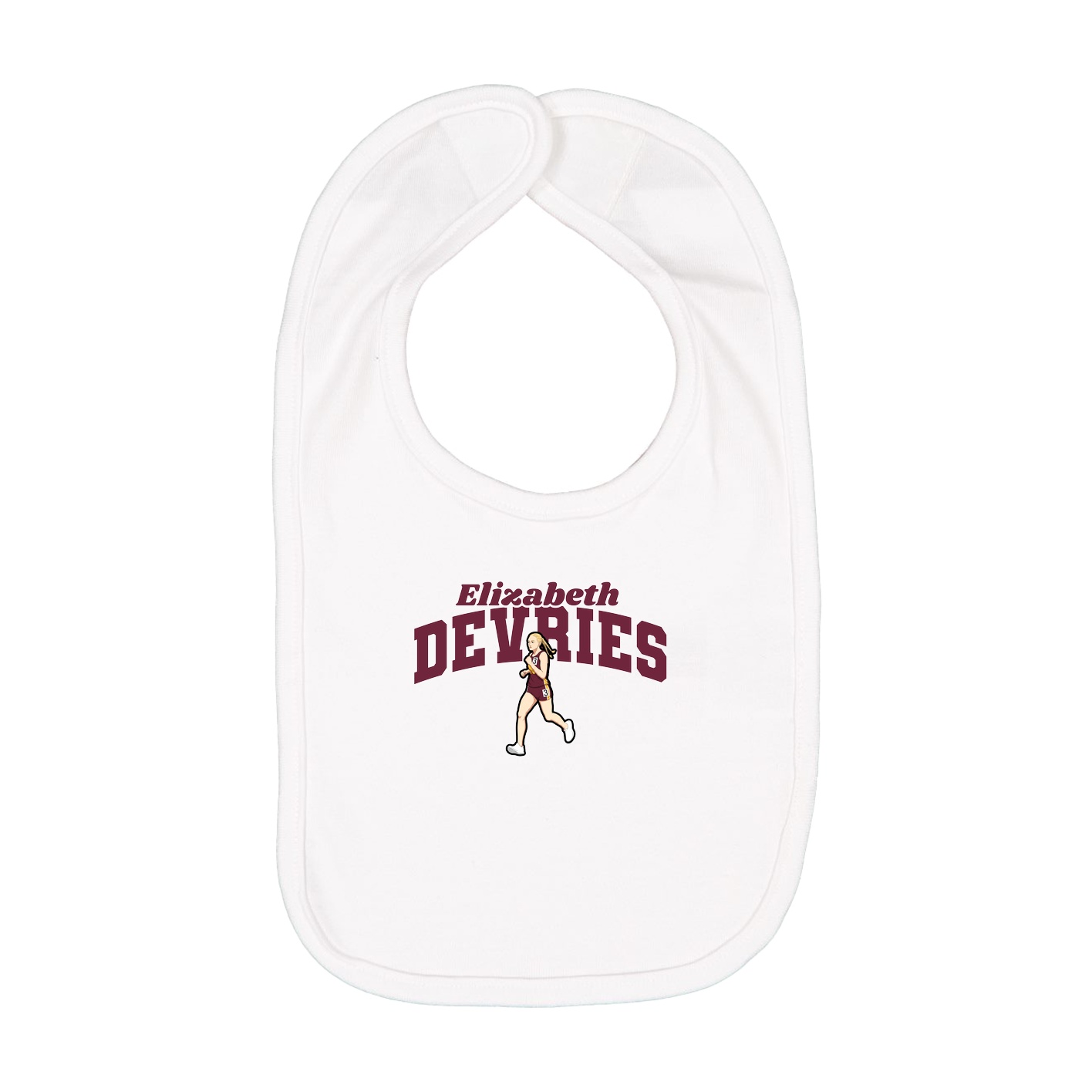 Infant Bib — Signature Arch in White