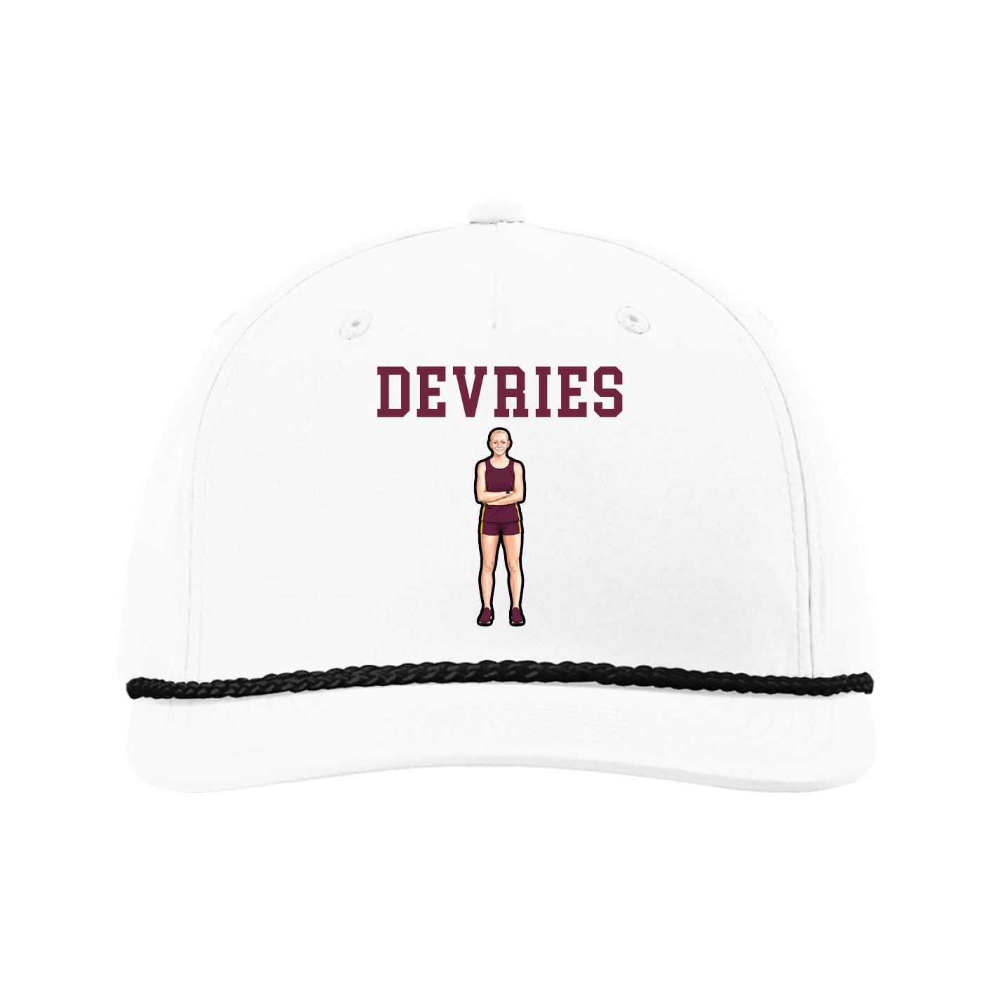 Five-Panel Classic Rope Cap — Shirsey in White