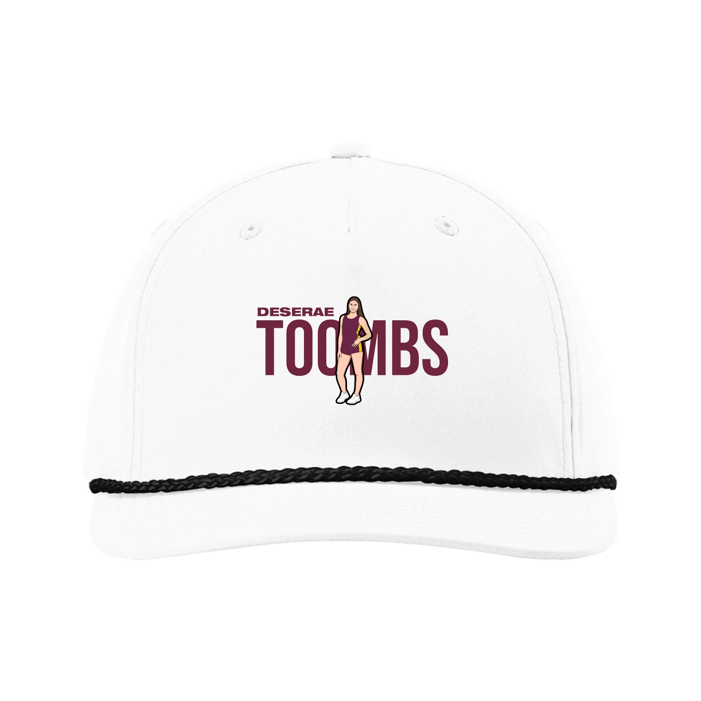 Five-Panel Classic Rope Cap — Player Name in White