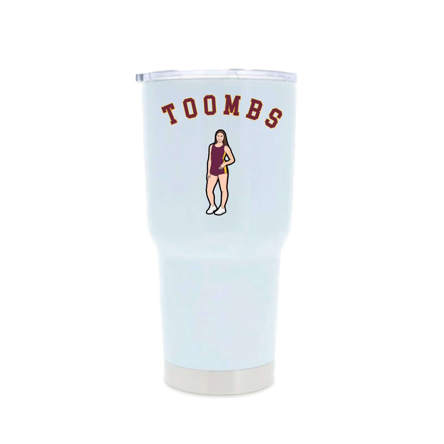 30oz Stainless Steel Tumbler — Shirsey Arch in White
