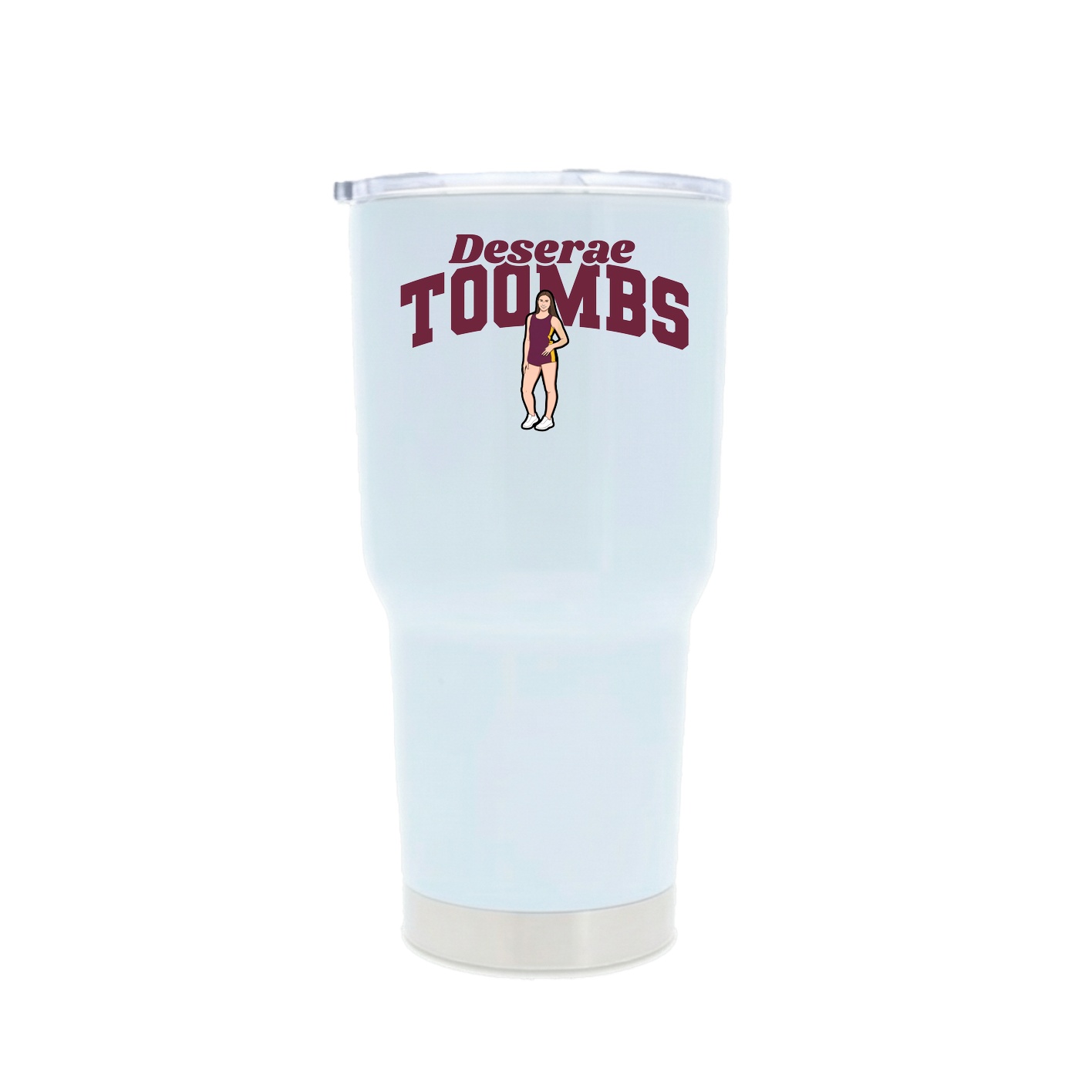 30oz Stainless Steel Tumbler — Signature Arch in White