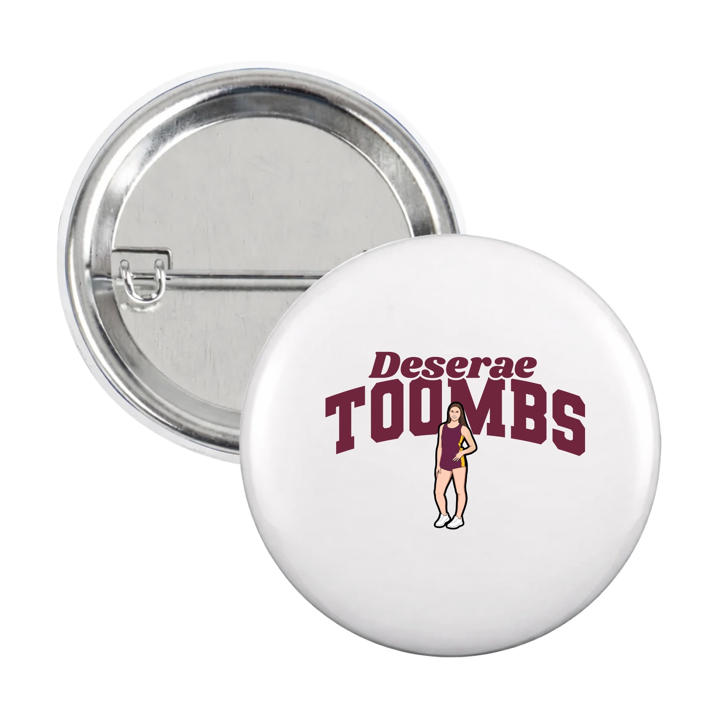 Game Day Button — Signature Arch in White