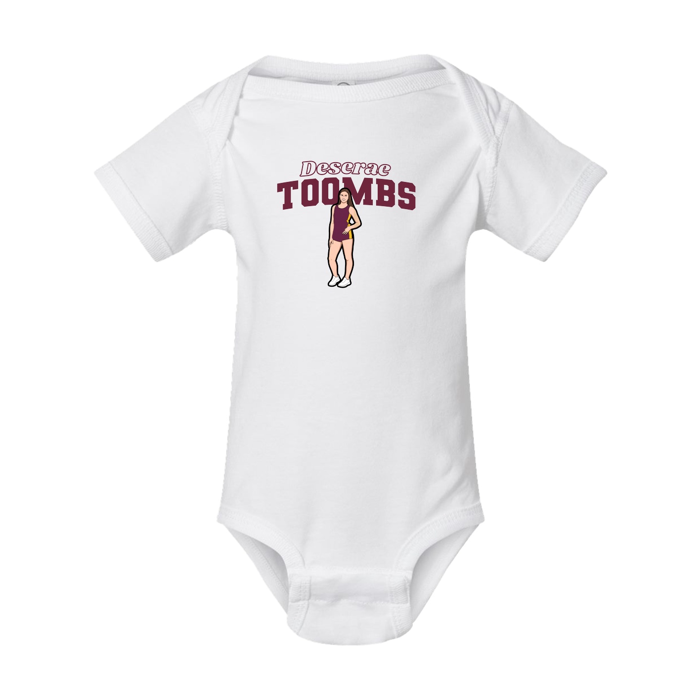Baby Onesie — Name Arch in White