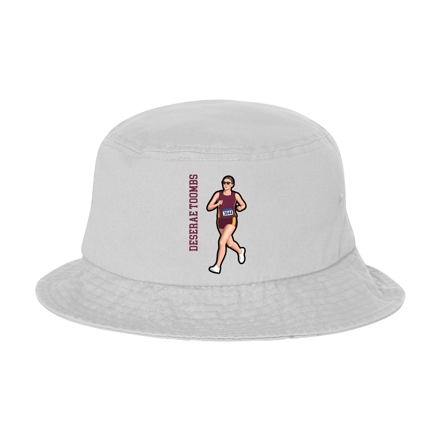 Bucket Cap — Name Vertical in White
