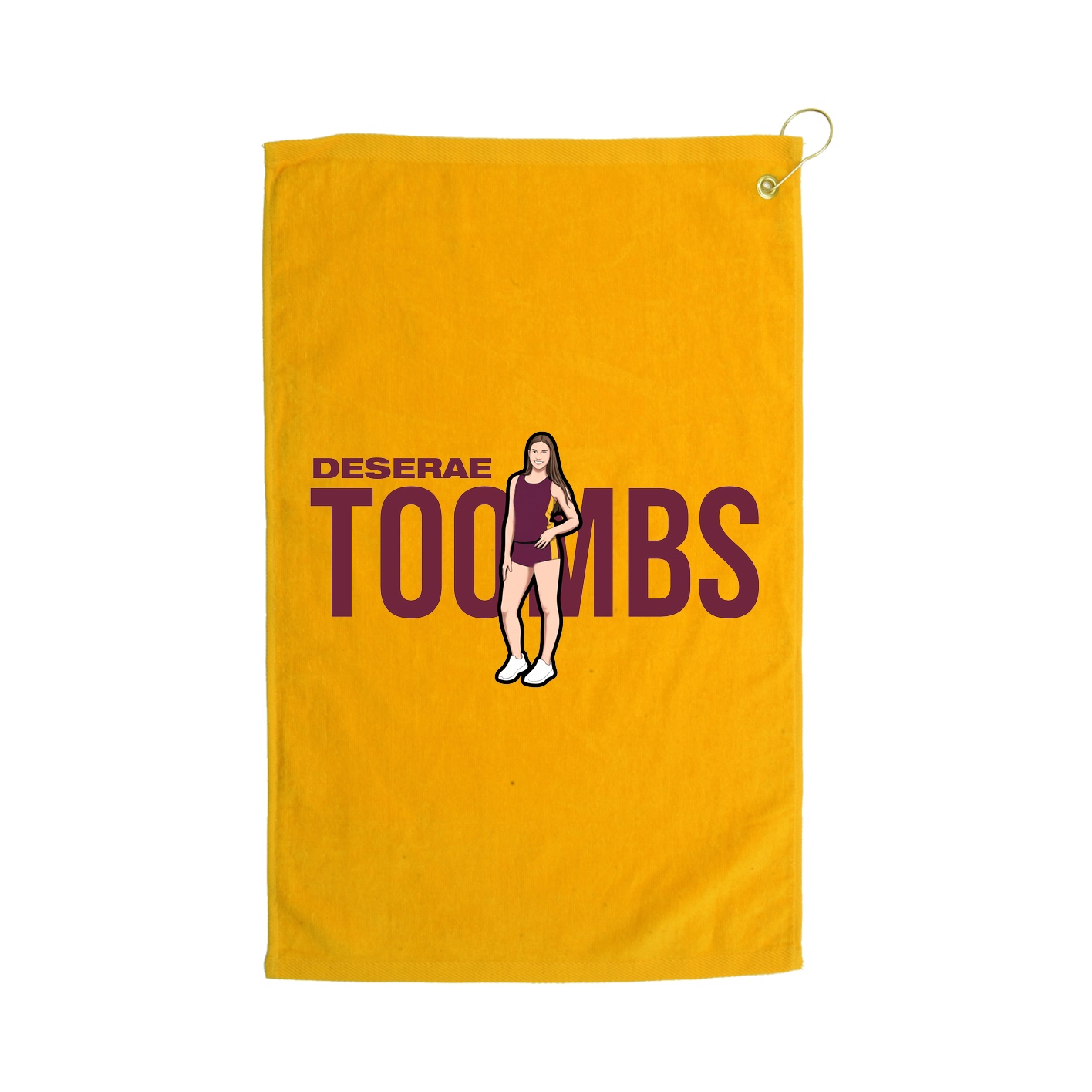 Golf Towel — Player Name in Gold