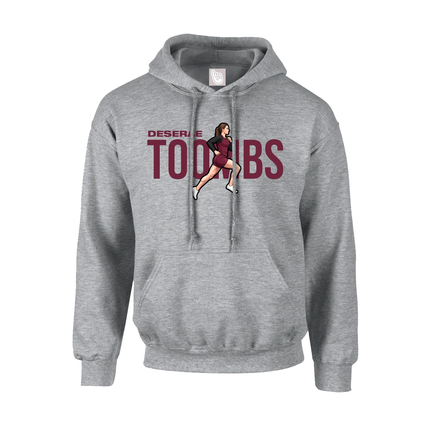 Hoodie — Player Name in Grey