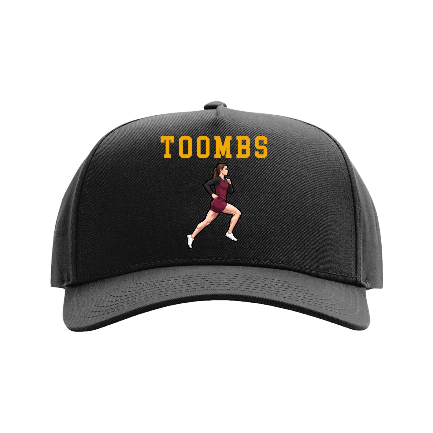 Full Fabric Five-Panel Champ Cap — Shirsey in Black