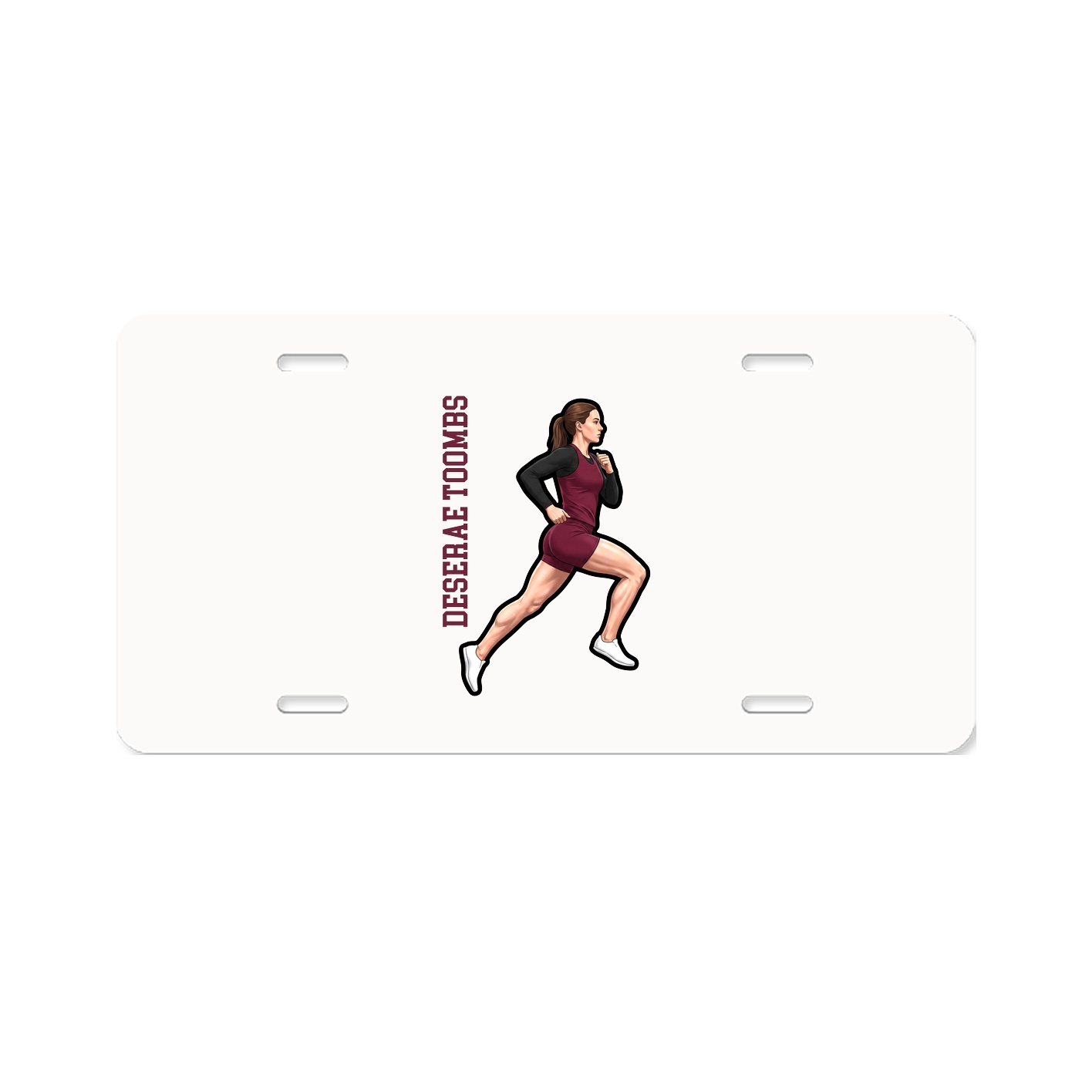 License Plate — Name Vertical in Classic