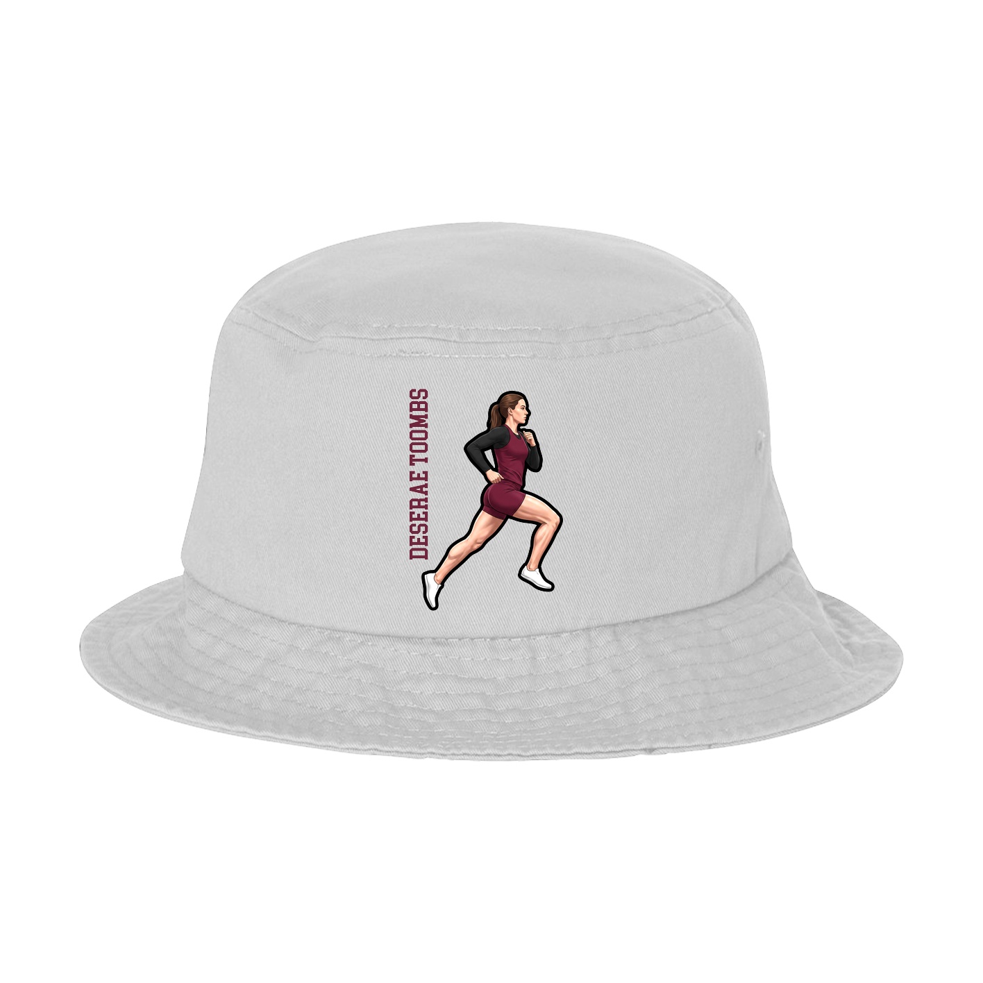 Bucket Cap — Name Vertical in White