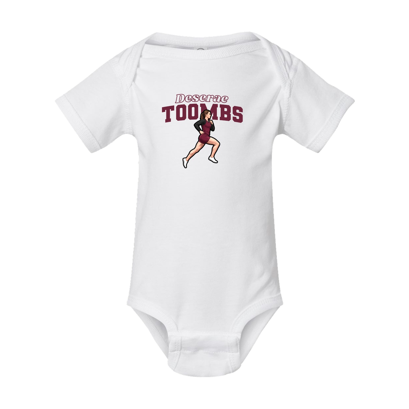 Baby Onesie — Name Arch in White