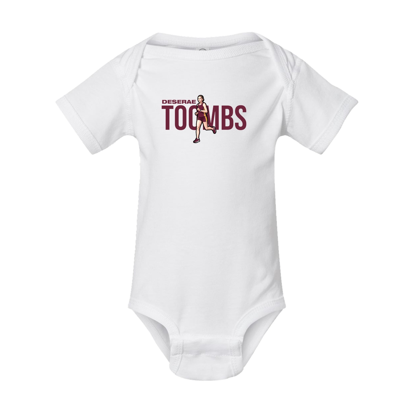 Baby Onesie — Player Name in White