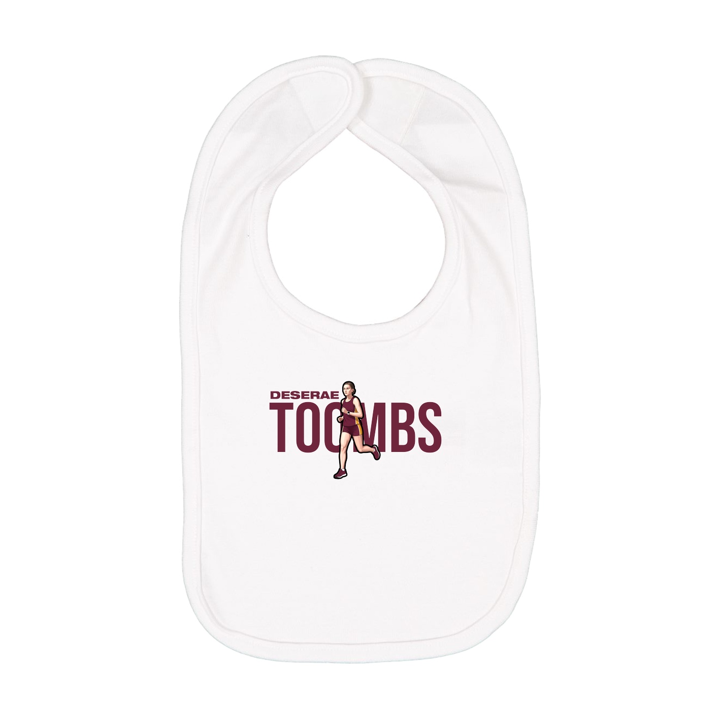 Infant Bib — Player Name in White