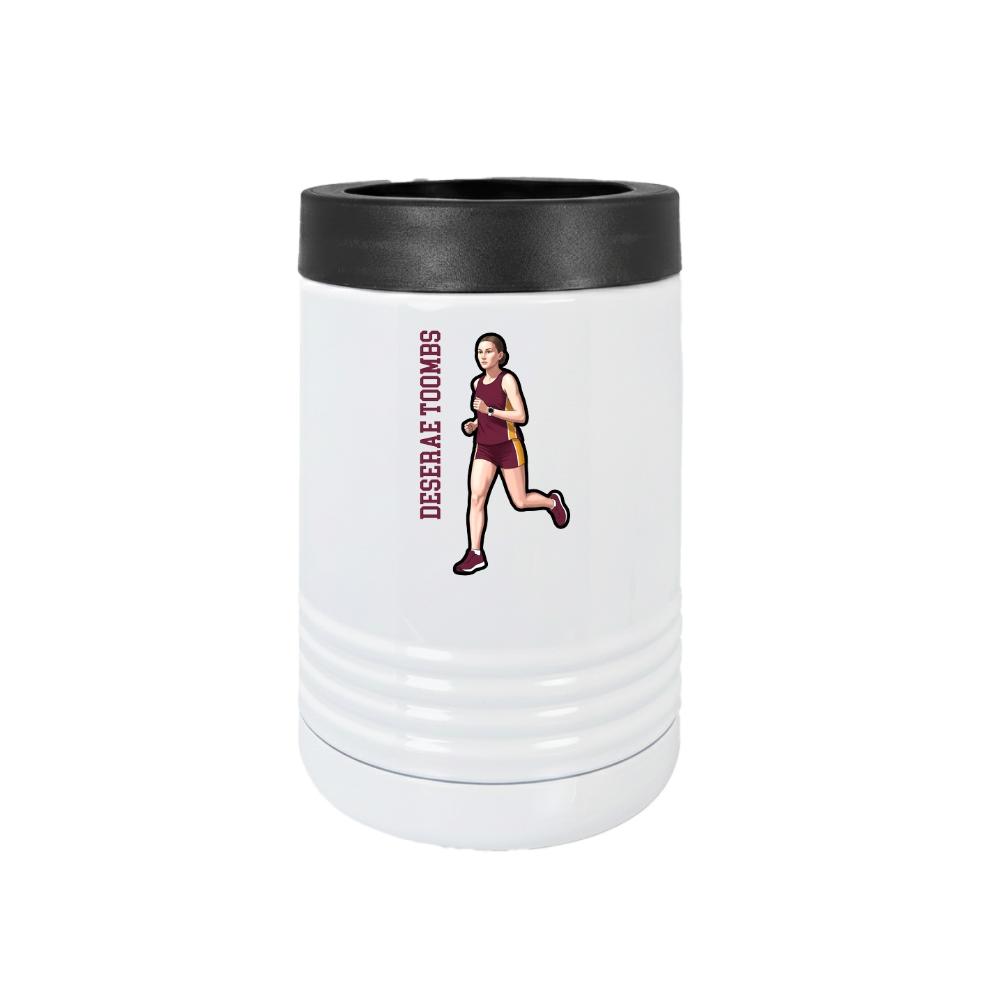 Beverage Holder — Name Vertical in White