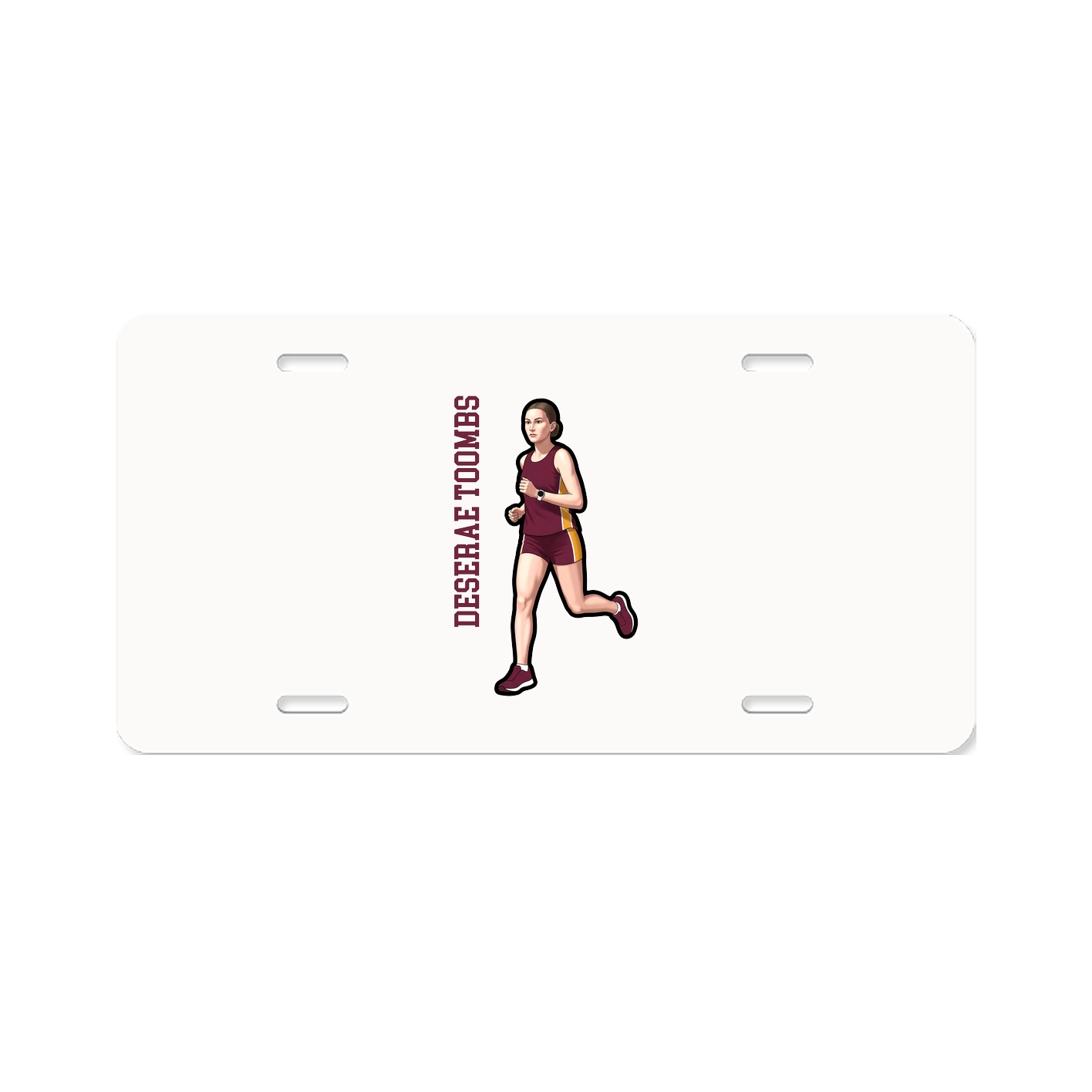License Plate — Name Vertical in Classic