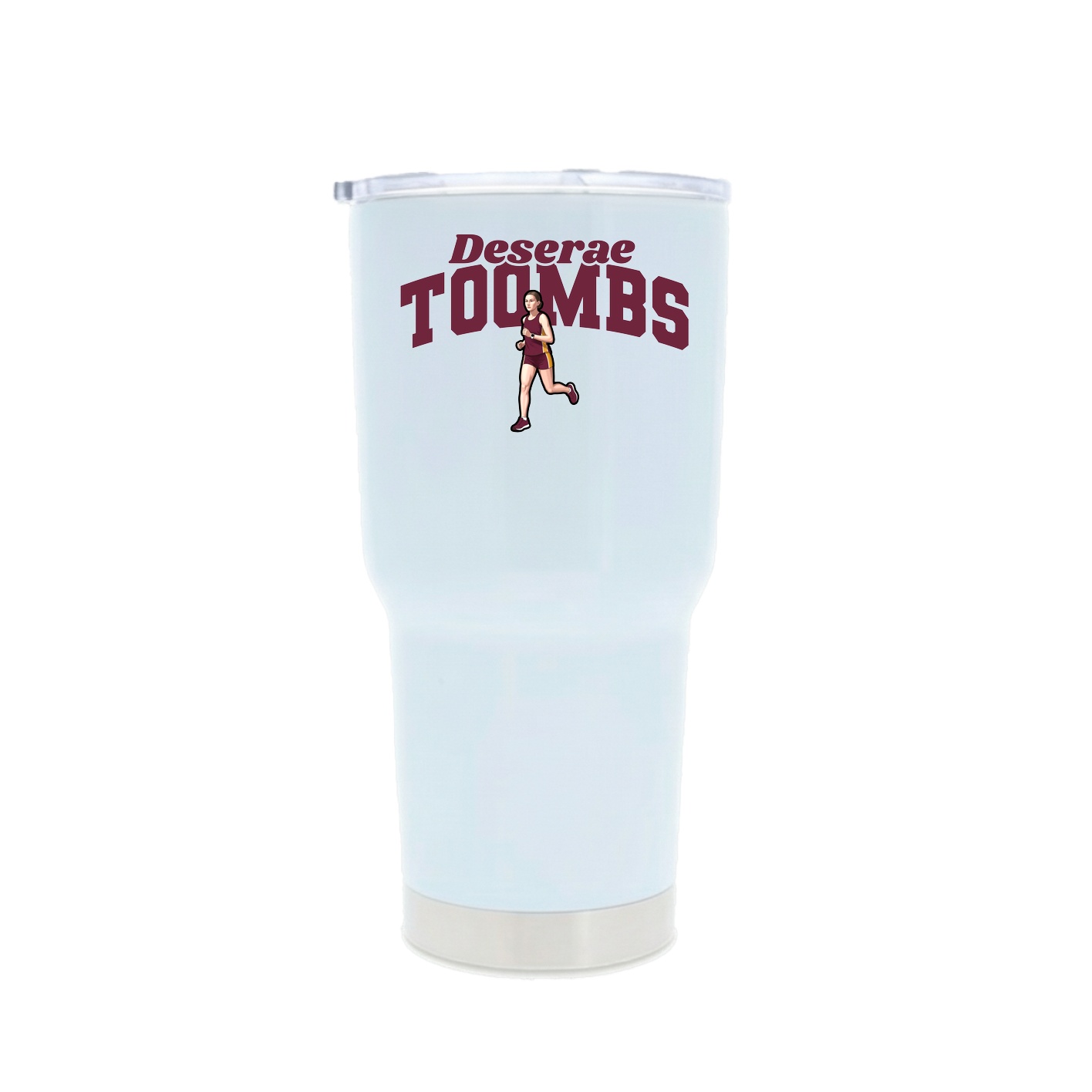 30oz Stainless Steel Tumbler — Signature Arch in White