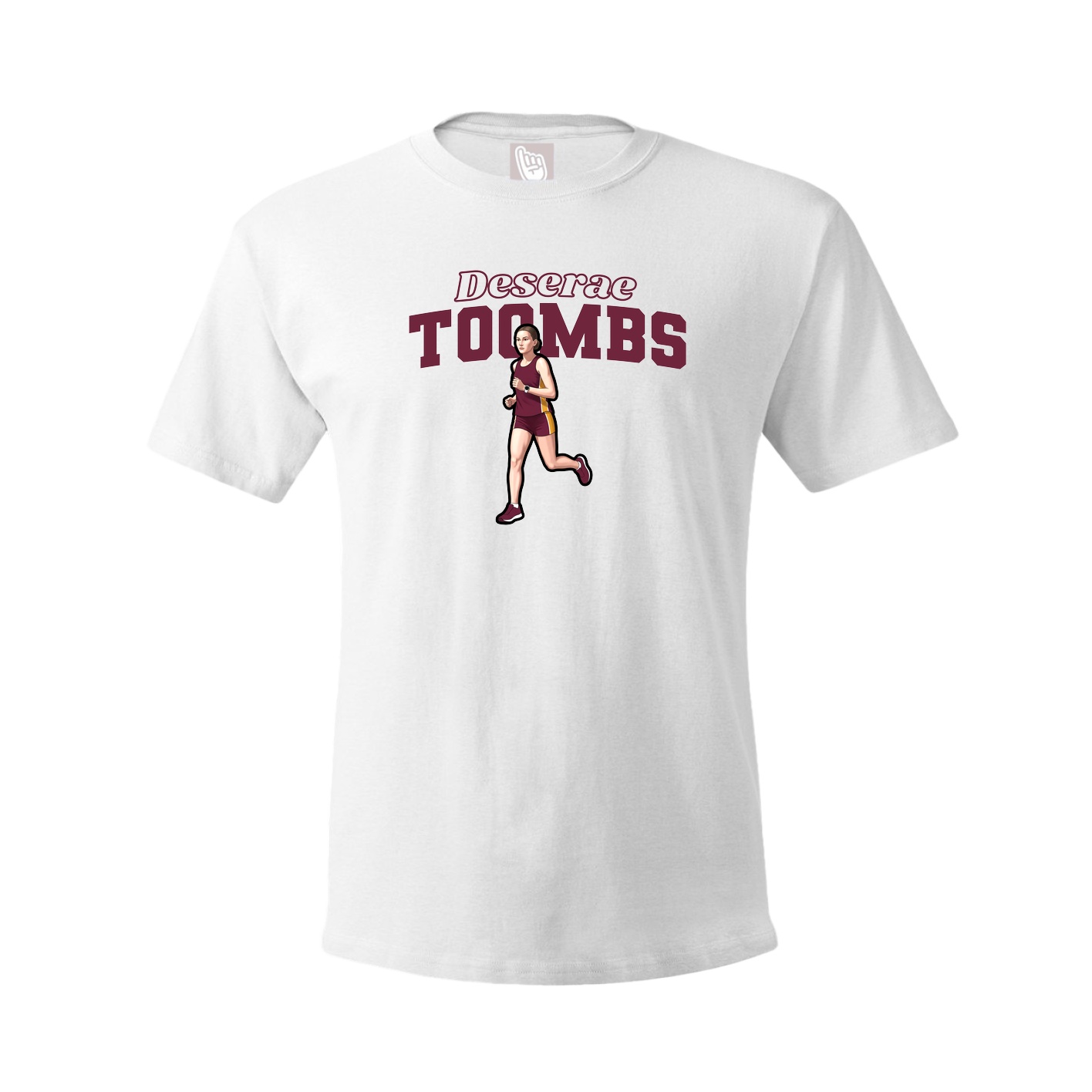 Youth Tee — Name Arch in White