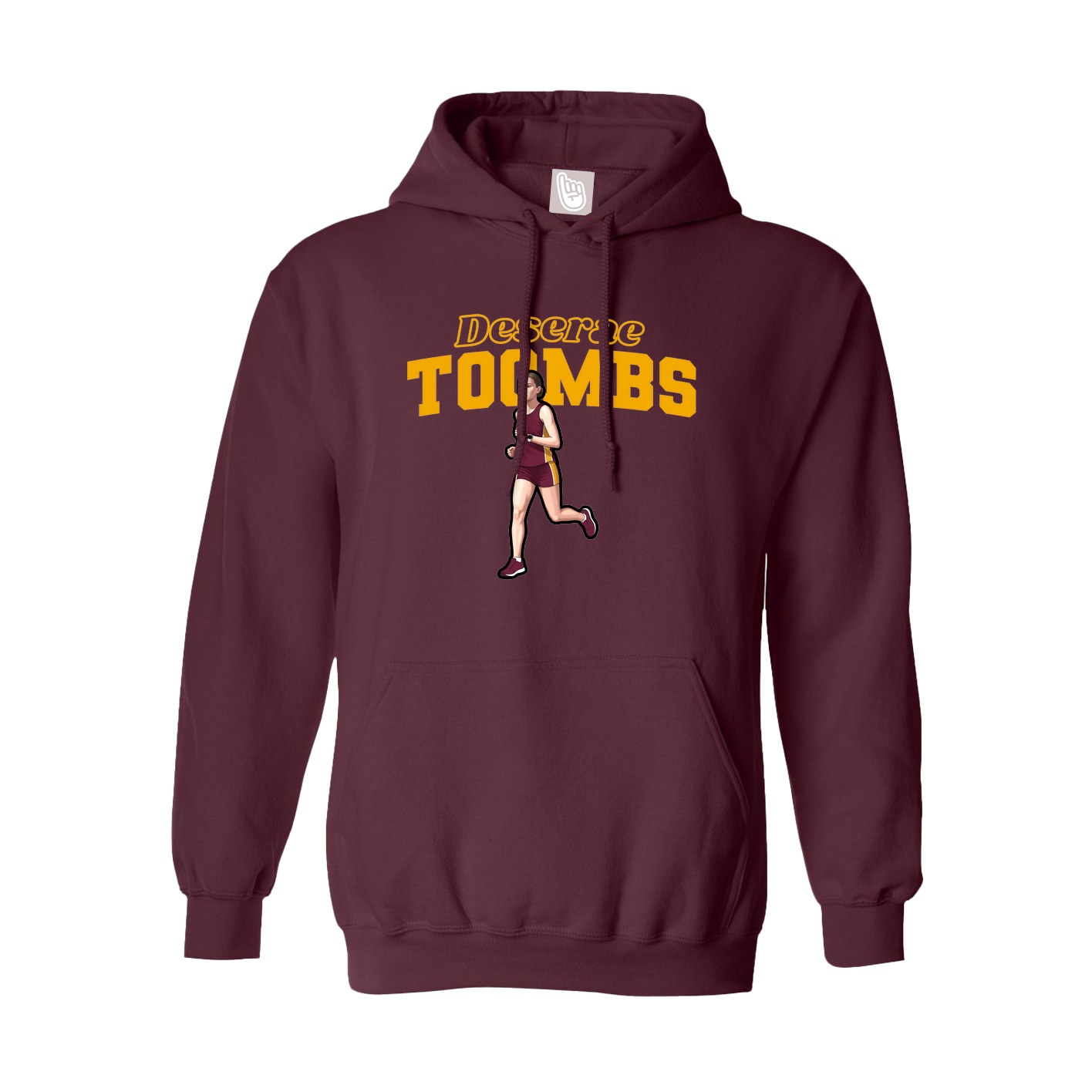 Hoodie — Name Arch in Maroon