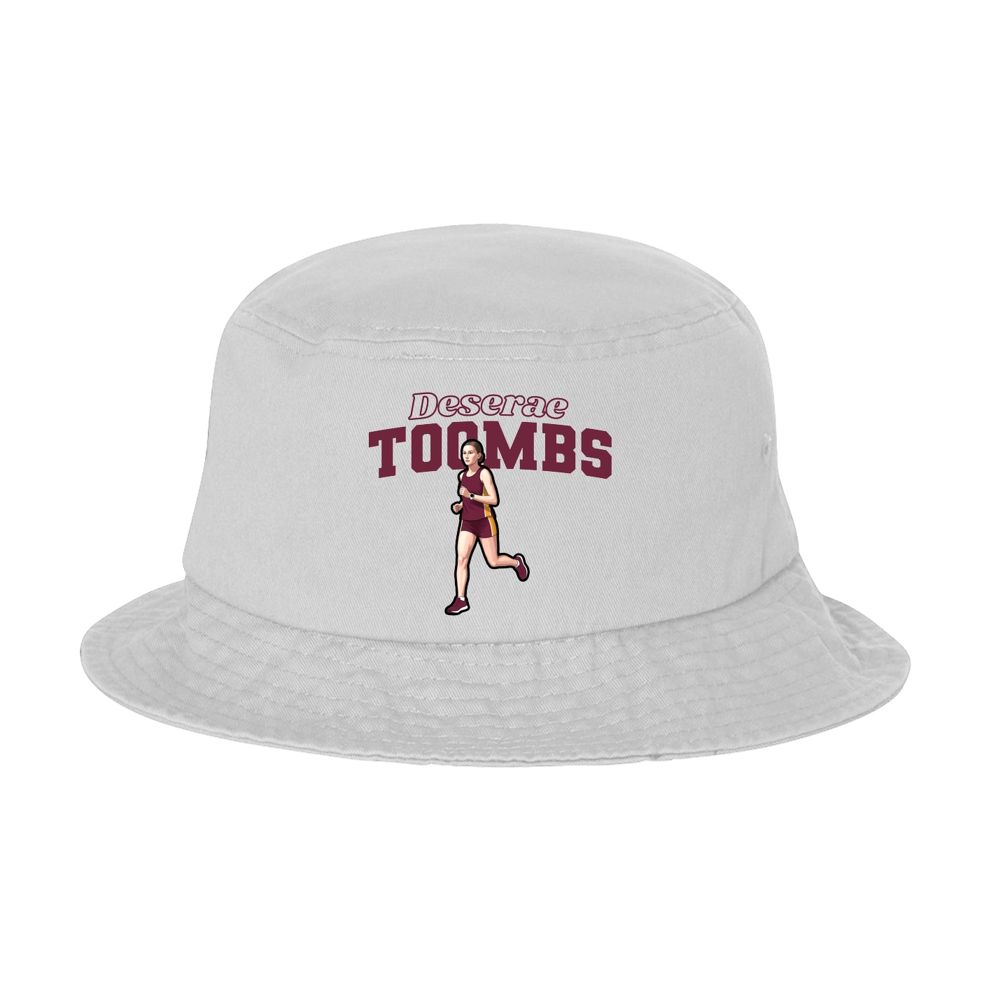 Bucket Cap — Name Arch in White